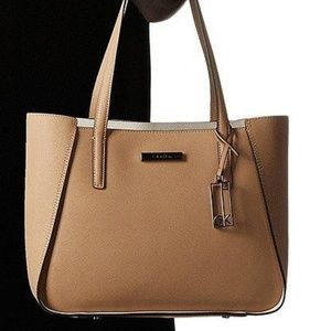 🆕️ Calvin Klein Marissa Saffiano Leather Tote Bag